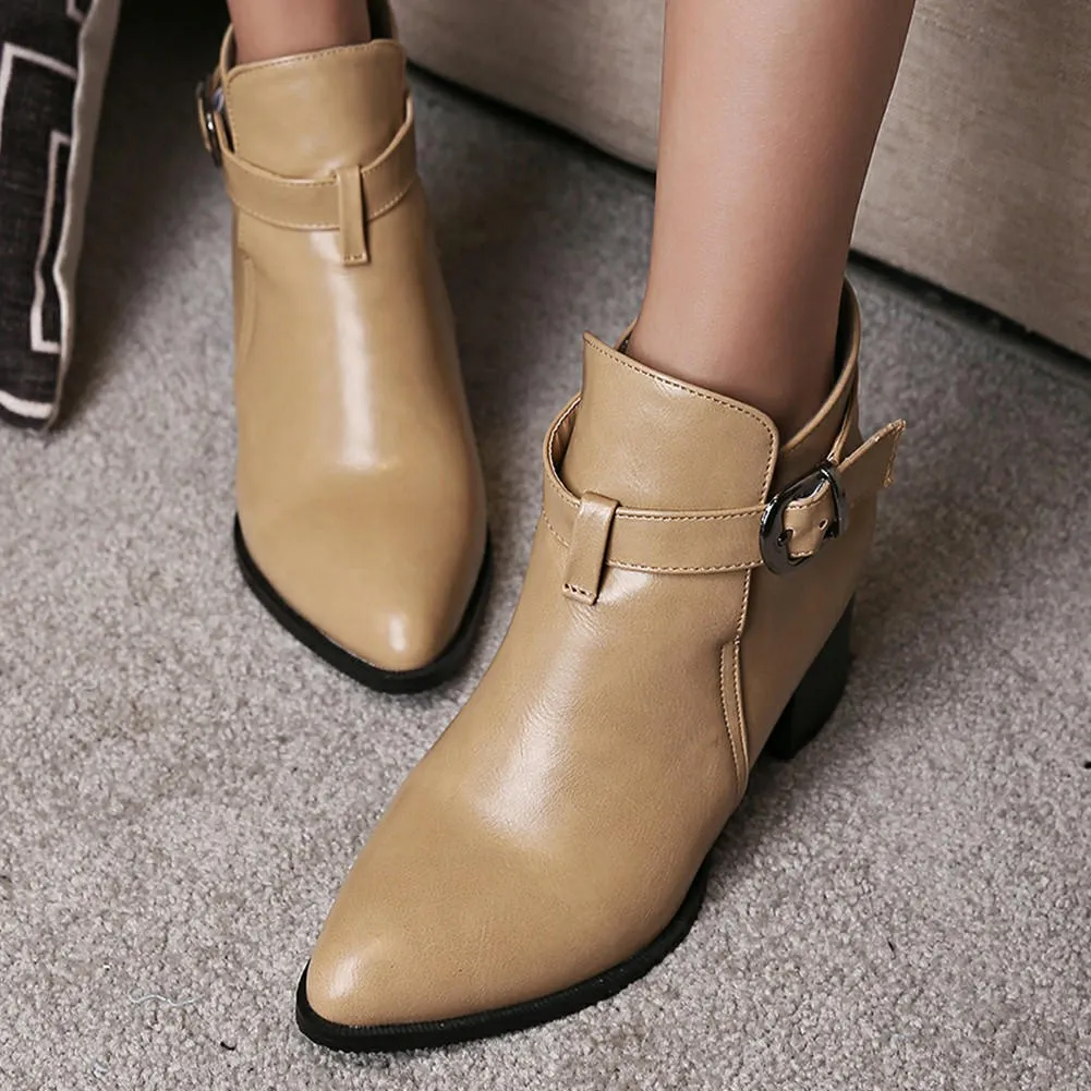 Slip on Retro western Boots square high heels