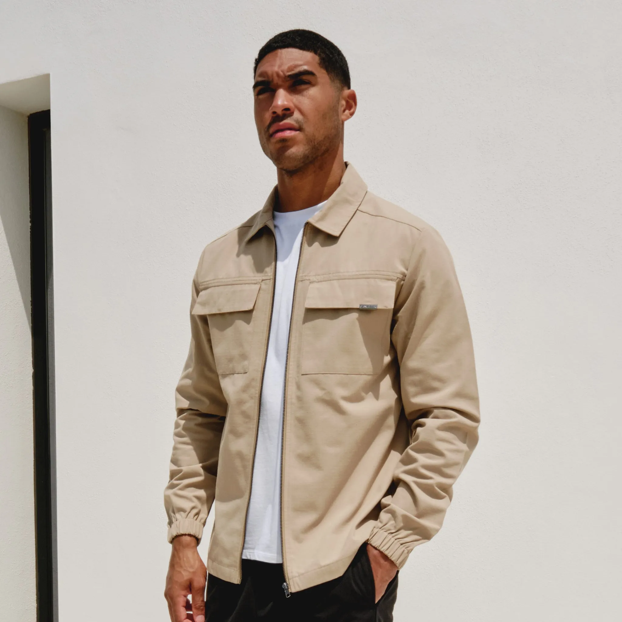 Smart Utility Overshirt | Sand