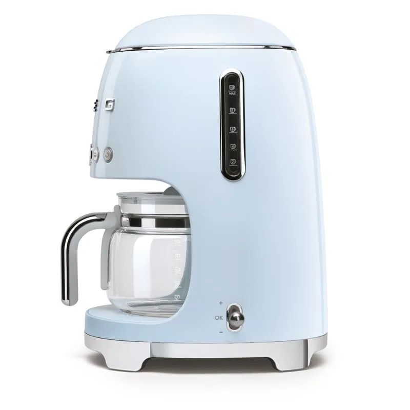 SMEG DCF02PBUK 50s Retro Style Drip Coffee Machine Pastel Blue