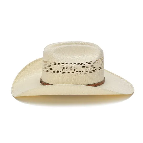 Stampede Hats - 50X Bangora Straw Western Hat with Studded Leather Trim