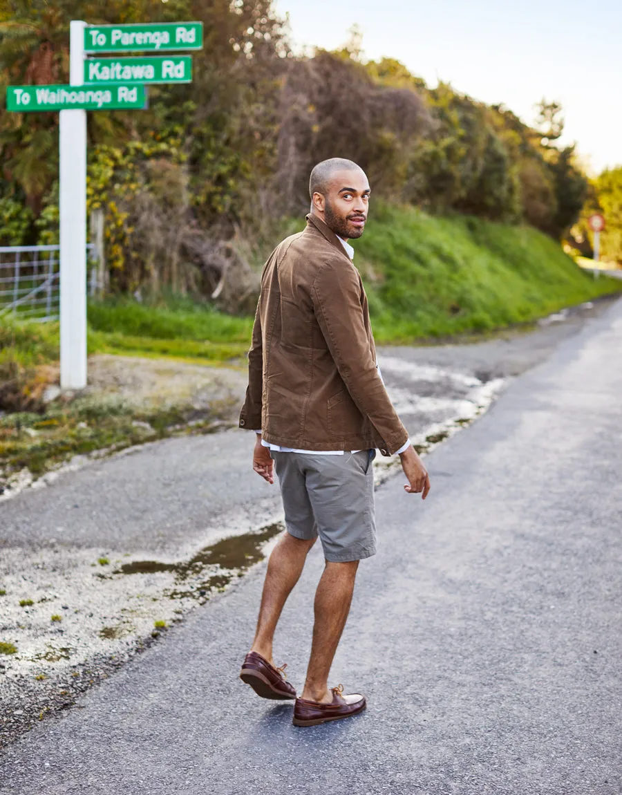 Sumner Light Green Twill Shorts