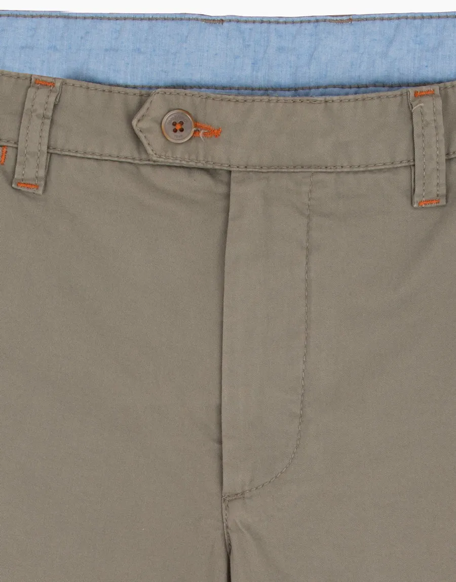 Sumner Light Green Twill Shorts