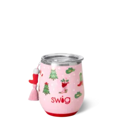 *SWIG Stemless Wine Cup - Howdy Holidays 12oz