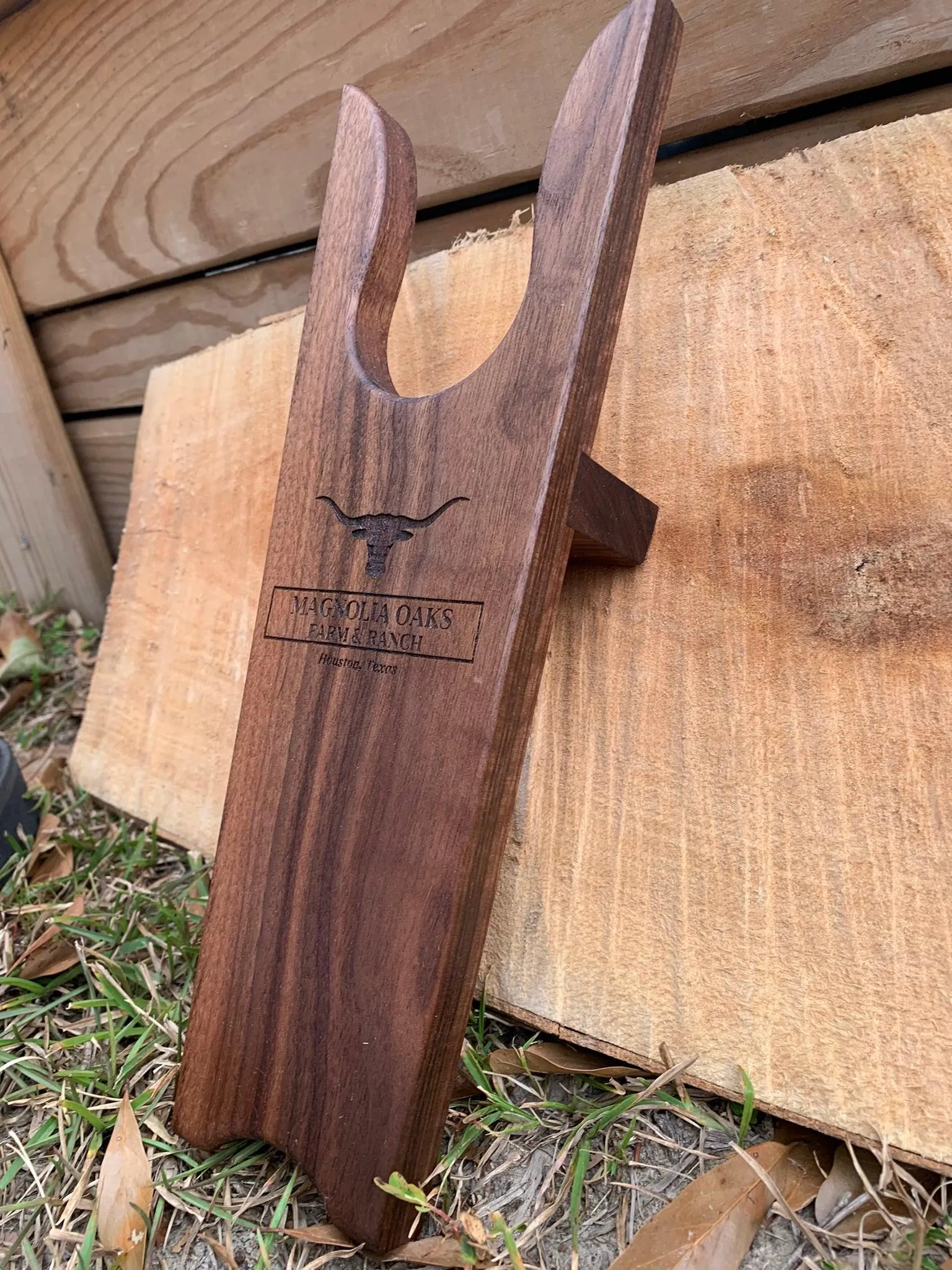 TEST - Personalized Rustic Walnut Boot Jack (Copy)