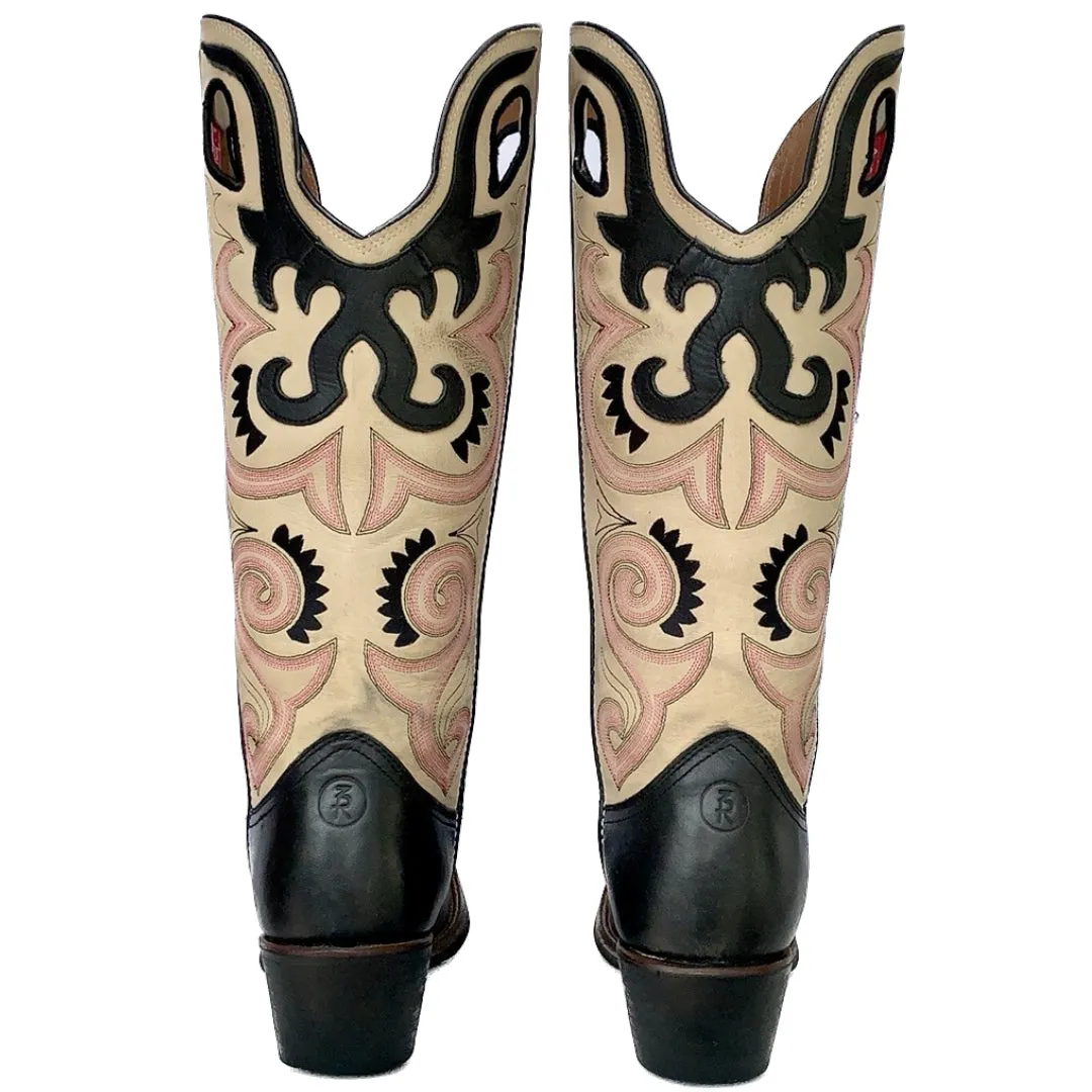 TONY LAMA Buckaroo Bella Tall Knee High Square Toe Western Cowgirl Cowboy Boots