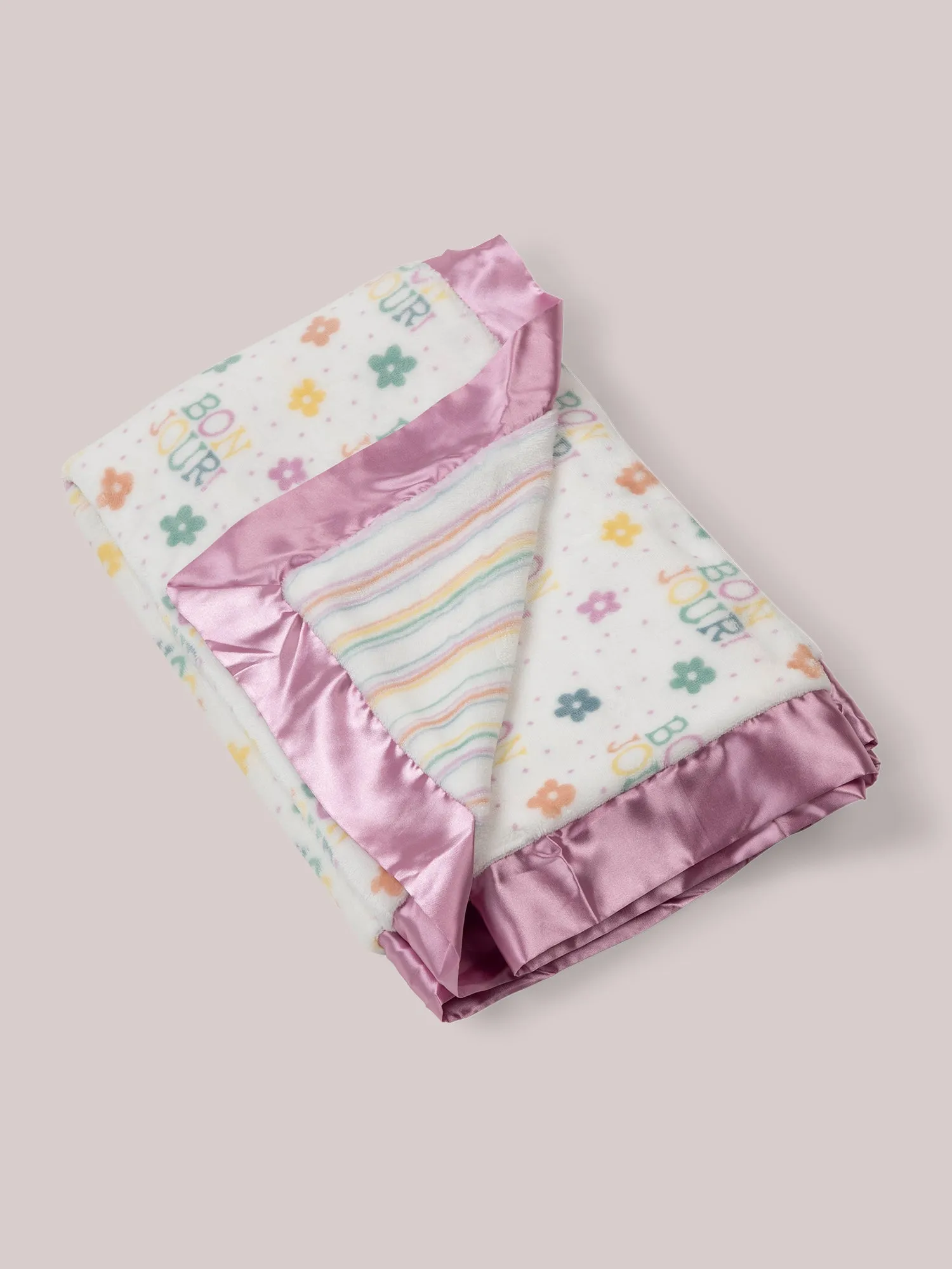 Ultra-Soft Thick Reversible Baby Blanket - Bonjour Bébé