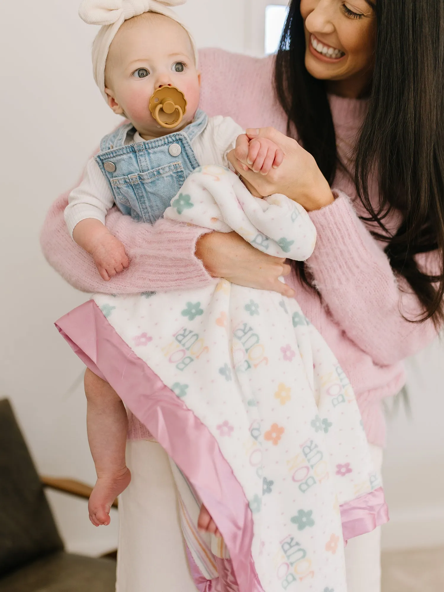 Ultra-Soft Thick Reversible Baby Blanket - Bonjour Bébé