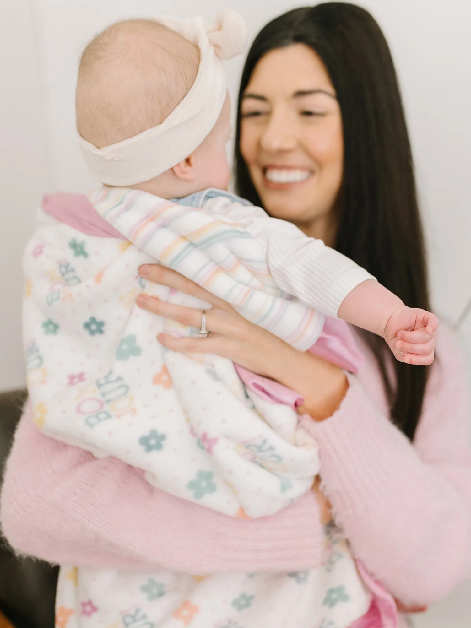 Ultra-Soft Thick Reversible Baby Blanket - Bonjour Bébé