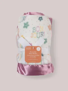 Ultra-Soft Thick Reversible Baby Blanket - Bonjour Bébé