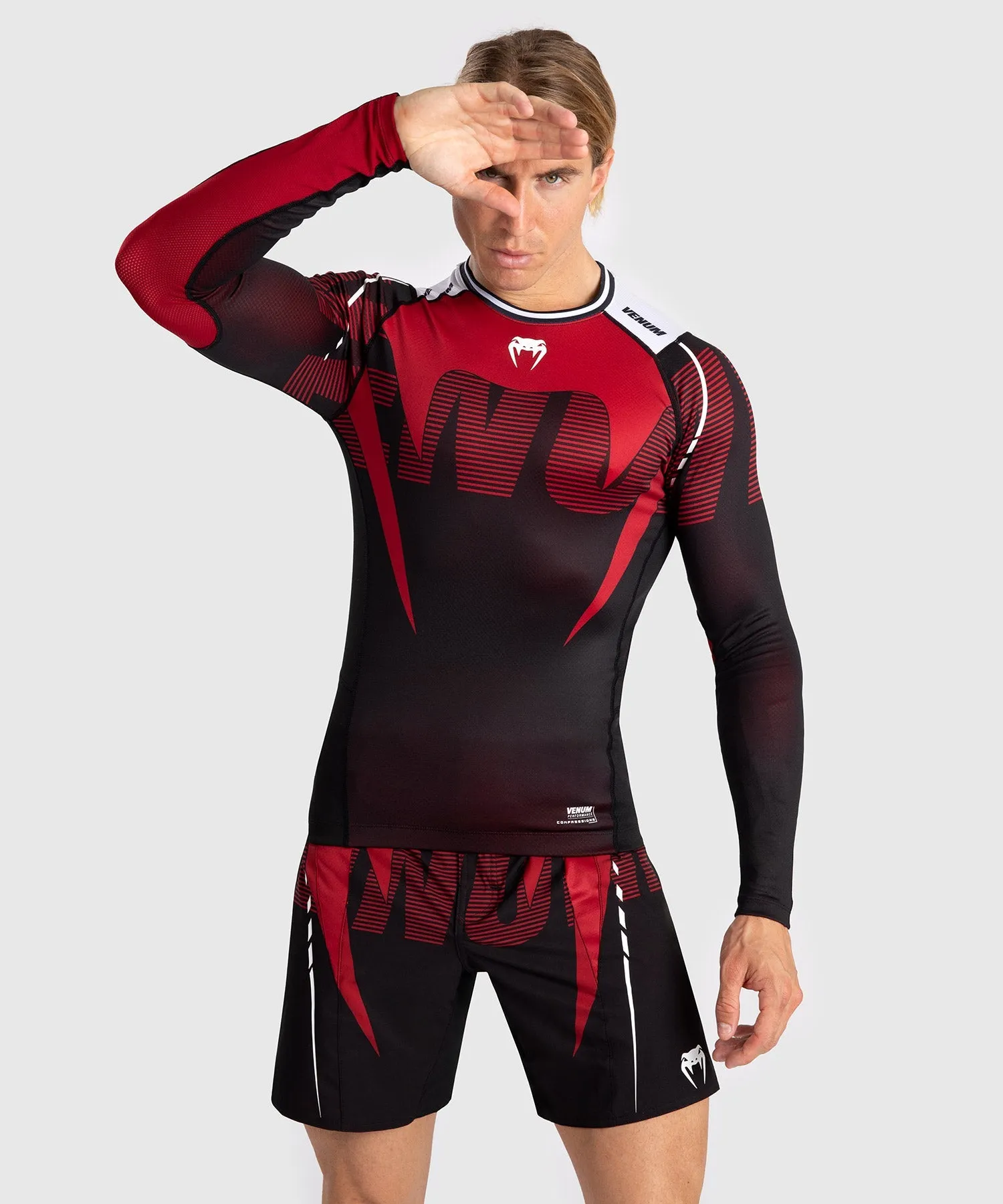 Venum Adrenaline Men's Long Sleeve Rashguard - Red