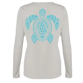 Women's Honu L/S Performance Tee in Sport Silver