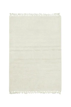 WOOL AREA RUG ARI WHITE