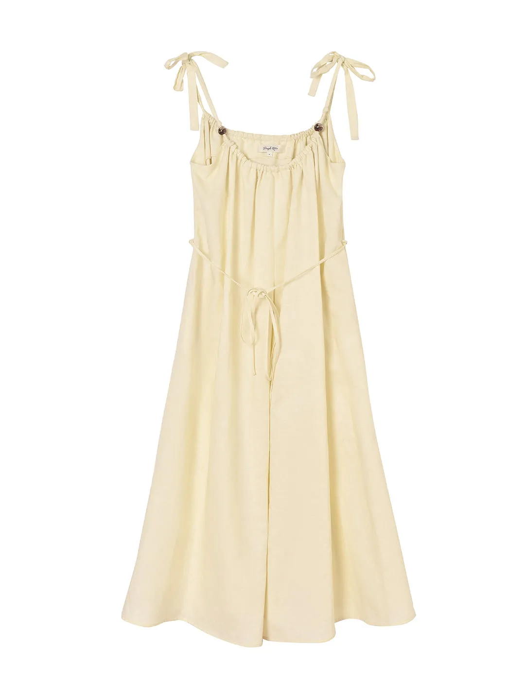 Yasmin Linen Yellow Slip Dress